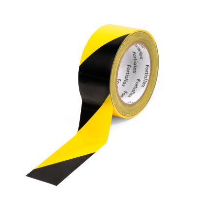 Изображение Лента клейкая ЛКР-50 (ж/чер) (33м) разметочная