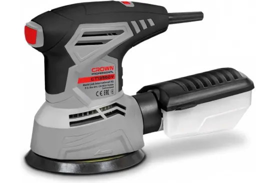 Изображение Машина шлифовальная эксцентриковая CROWN CT13560V, 300 Вт, диаметр тарелок 125 мм