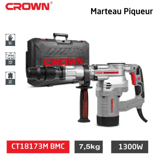 Изображение Молоток отбойный CROWN CT18173M, SDS-MAX, мощность 1300 Вт, 20 Дж, 5.9 А