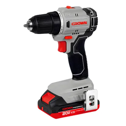 Изображение Дрель-шуруповерт CROWN CT2104HXS-2BMC, аккумуляторная, быстрозажимной патрон, диапазон зажима от 0,8 до 10 мм