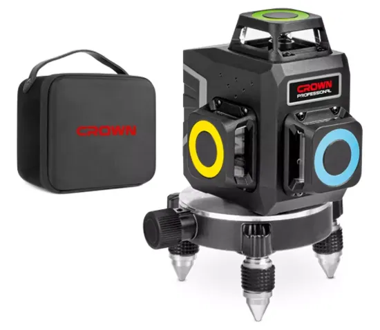 Изображение Лазерный уровень Crown CT 44088-R, 3 луча, до 30 м, с приемником до 50 м
