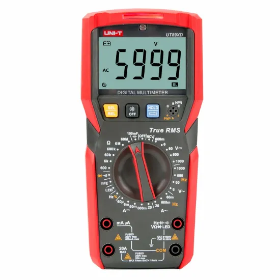 Изображение Мультиметр UNI-T UT89XD, True RMS, до 1000V, 20А, с фонариком