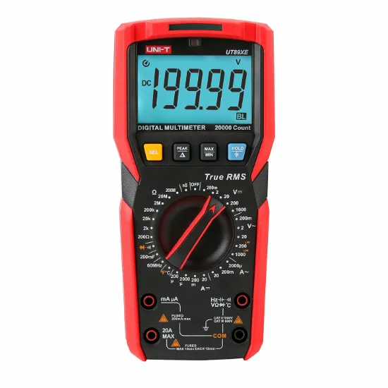Изображение Мультиметр UNI-T UT89XE, измерение напряжения, тока, сопротивления, емкости, частоты