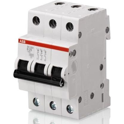 Изображение Автоматический выключатель ABB SH200 3P 25А (B) 6кА, SH203 B 25