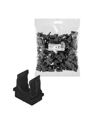 Изображение Крепеж-клипса для трубы 16 мм для прямого монтажа (100 шт.) черная TDM