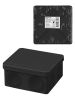 Изображение Распаячная коробка, двухкомпонентная, ОП 100х100х50 мм, IP66, 8 вх., черная, инд. штрихкод TDM