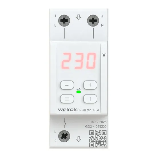 Изображение Реле напряжение Welrok D2-40 Red