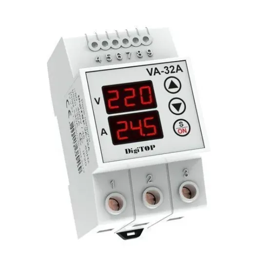 Изображение DigiTOP Реле напряжения с контролем тока VA-protector 32A