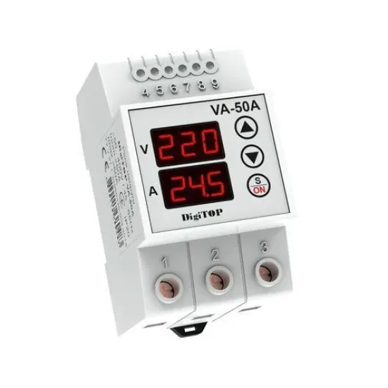 Изображение DigiTOP Реле напряжения с контролем тока VA-protector 50A