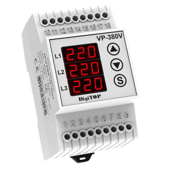 Изображение DigiTOP Реле напряжения трехфазное Vp380