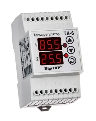 Изображение DigiTOP Терморегулятор ТК-6 (двухканальный)