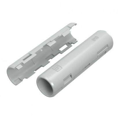 Изображение Муфта разборная d16 мм атмосферостойкая серая (100шт/1200шт уп/кор) Промрукав