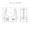Изображение Крепеж-клипса для труб для прямого монтажа серая в п/э d20 мм (100шт/1100шт уп/кор) Промрукав