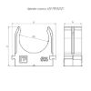 Изображение Крепеж-клипса для труб для прямого монтажа серая в п/э d25 мм (100шт/700шт уп/кор) Промрукав