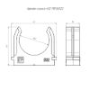Изображение Крепеж-клипса для труб для прямого монтажа серая в п/э d32 мм (25шт/500шт уп/кор) Промрукав