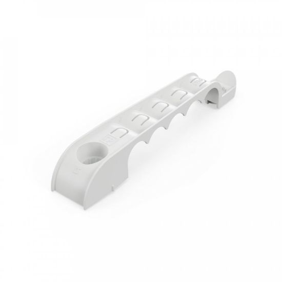 Изображение Держатель труб для прямого монтажа односторонний на 5 мест серый d16 (30шт/210шт уп/кор) Промрукав