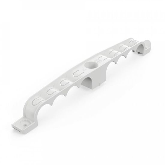 Изображение Держатель труб для прямого монтажа двусторонний на 8 мест серый d20 (20шт/120шт уп/кор) Промрукав