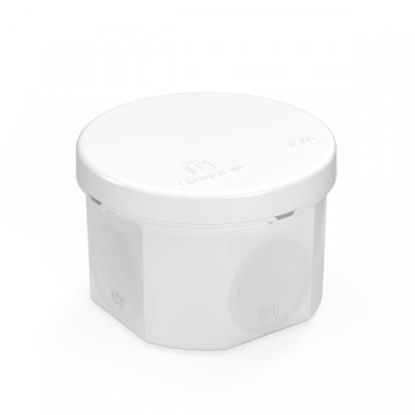 Изображение Коробка распределительная 60-0110-9003 для прямого монтажа двухкомпонентная безгалогенная (HF) белая 70х50 (168шт/кор) Промрукав