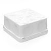 Изображение Коробка распределительная 60-0210-9003 для прямого монтажа двухкомпонентная безгалогенная (HF) белая 80х80х40 (132шт/кор) Промрукав