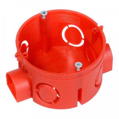 Изображение Коробка установочная 80-0500С безгалогенная (HF) 68х42 с саморезами (224шт/кор) Промрукав