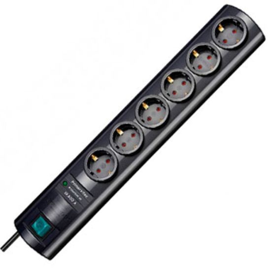Изображение Сетевой фильтр Primera-Tec 19,5 А; 6 розеток; кабель 2 метра; черный