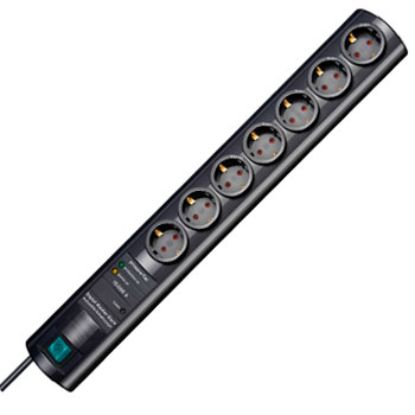 Изображение Сетевой фильтр Primera-Tec DigiMaster 19 500 А; 7 розеток; Master Slave; кабель 2 метра; черный