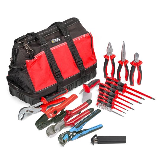 Изображение Набор инструментов электрика в сумке НИЭ-01 КВТ