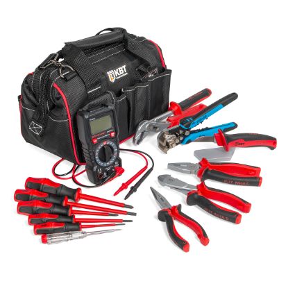 Изображение Набор инструментов электрика в сумке НИЭ-02 КВТ