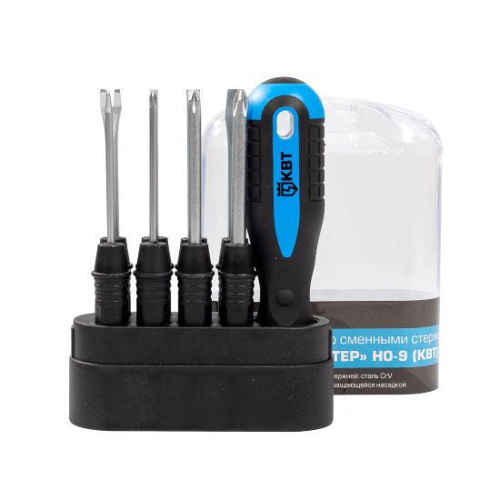Изображение Набор отверток со сменными стержнями НО-9 серия КВТ