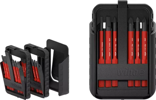 Изображение Набор бит slimBit electric slimVario шлиц, Phillips, Pozidriv, PlusMinus/Pozidriv, TORX, 12 шт. в SlimBit box wiha
