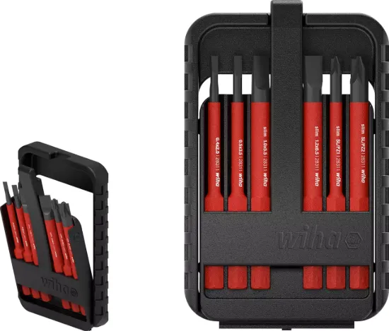 Изображение Набор бит slimBit electric slimVario шлиц, PlusMinus/Pozidriv, в SlimBit box wiha