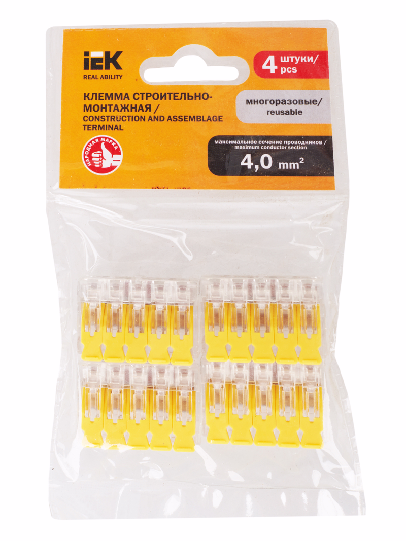 Изображение Строительно-монтажная клемма СМК 228-415 (4шт/упак) IEK