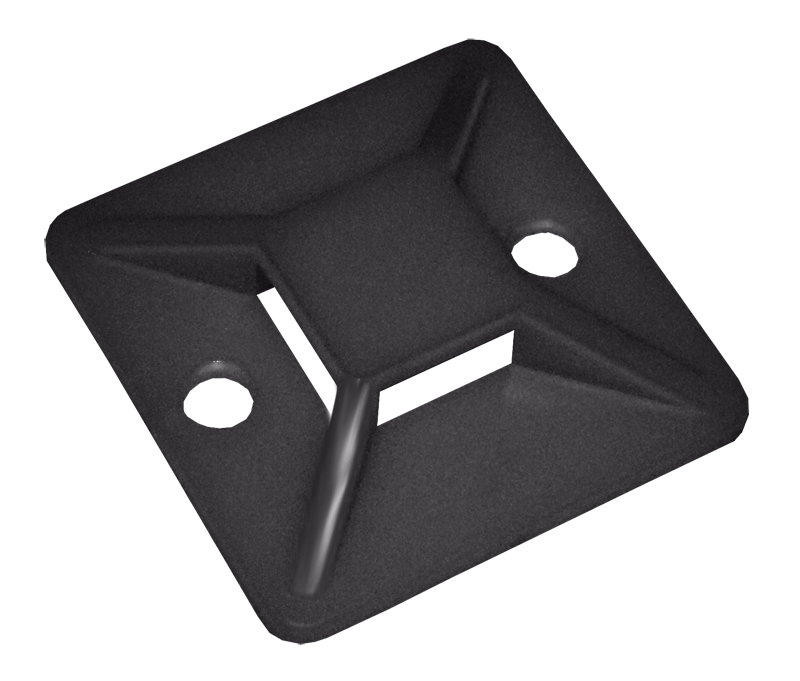 Изображение Площадка самоклеящаяся 25х25 черная под хомуты (100шт) IEK