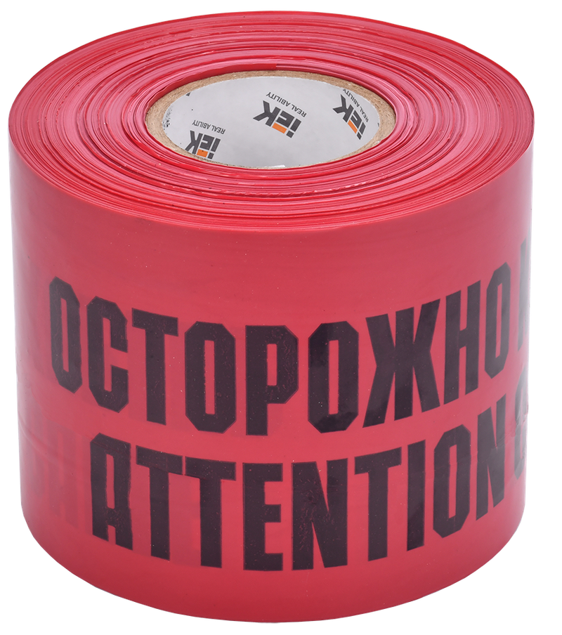 Изображение Лента сигнальная ЛСЭ-250 "Осторожно кабель" (250мм-200мкм) 100м IEK