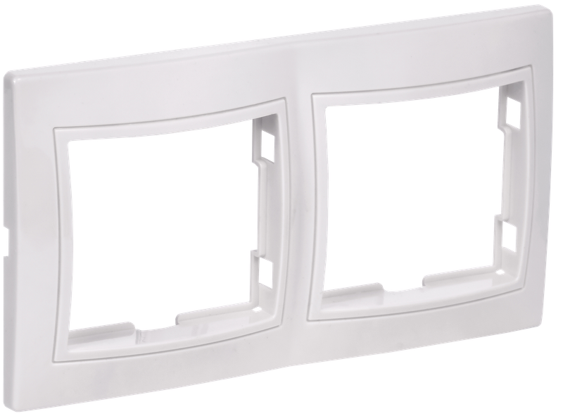 Изображение KVARTA Рамка 2-местная горизонтальная РГ-2-КБ белый GENERICA