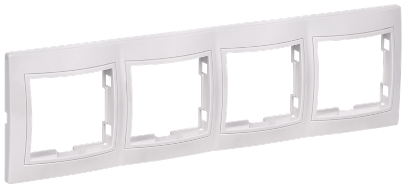 Изображение KVARTA Рамка 4-местная горизонтальная РГ-4-КБ белый GENERICA