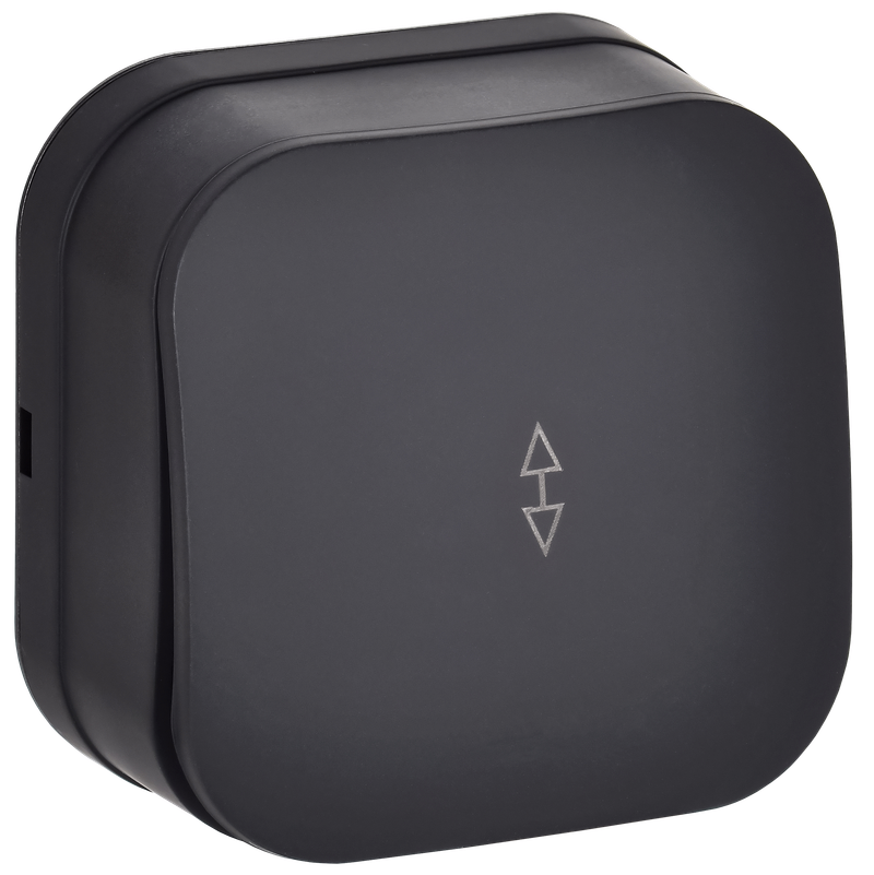 Изображение GLORY Выключатель 1-клавишный для открытой установки проходной 10А ВСп10-1-0-ХЧм черный матовый IEK