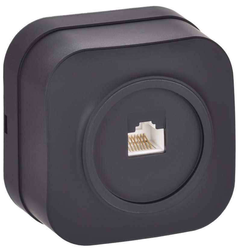 Изображение GLORY Розетка для открытой установки компьютерная RJ45 кат.5E РК10-ХЧм черный матовый IEK