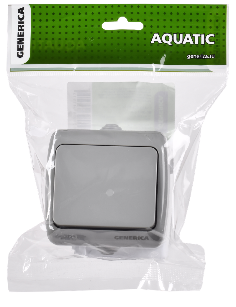 Изображение AQUATIC Выключатель 1-клавишный для открытой установки 10А IP54 ВС-20-1-0-А GENERICA