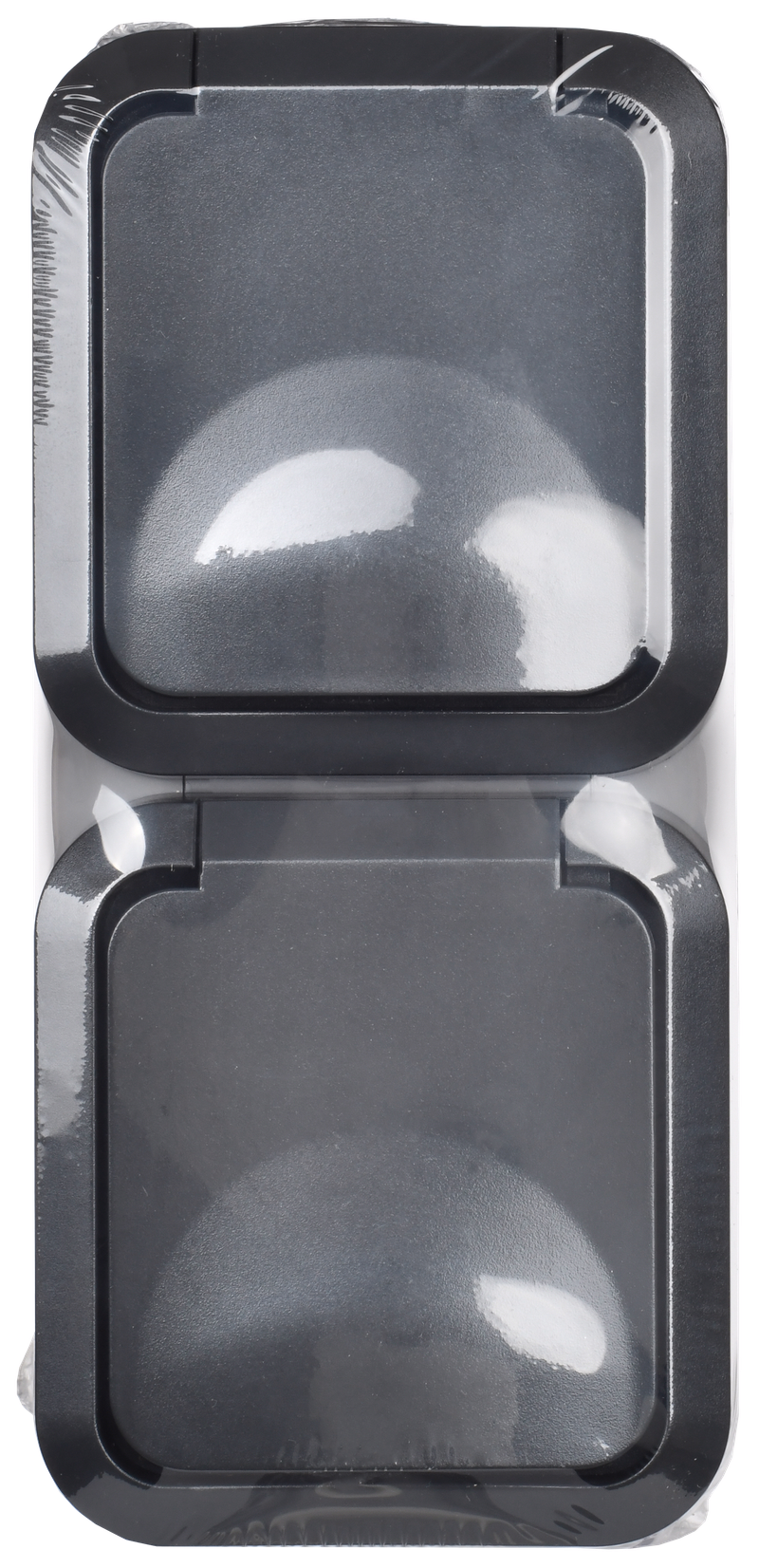 Изображение TORS Розетка 2-местная вертикальная 16А IP55 TS132 графит IEK