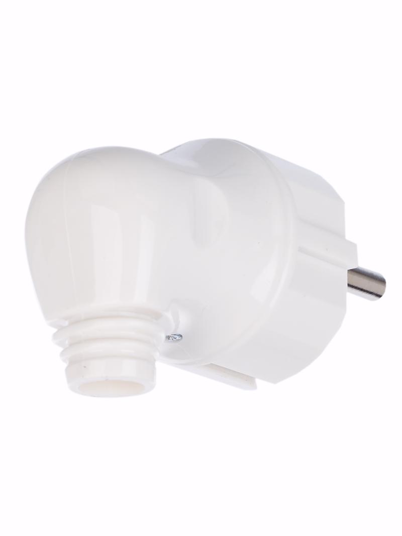 Изображение Вилка разборная угловая ВПу11-01-Ст с заземляющим контактом 16А белая IEK