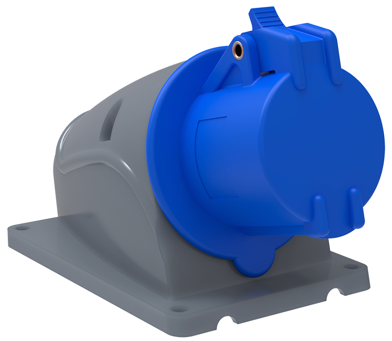 Изображение MAGNUM Розетка стационарная ССИ-113 16А-6ч/200-250В 2P+PE IP44 IEK