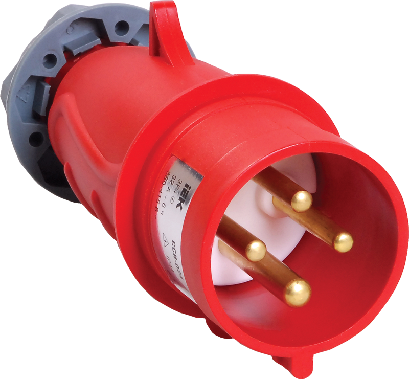 Изображение MAGNUM Вилка переносная ССИ-024 32А-6ч/380-415В 3P+PE IP44 IEK