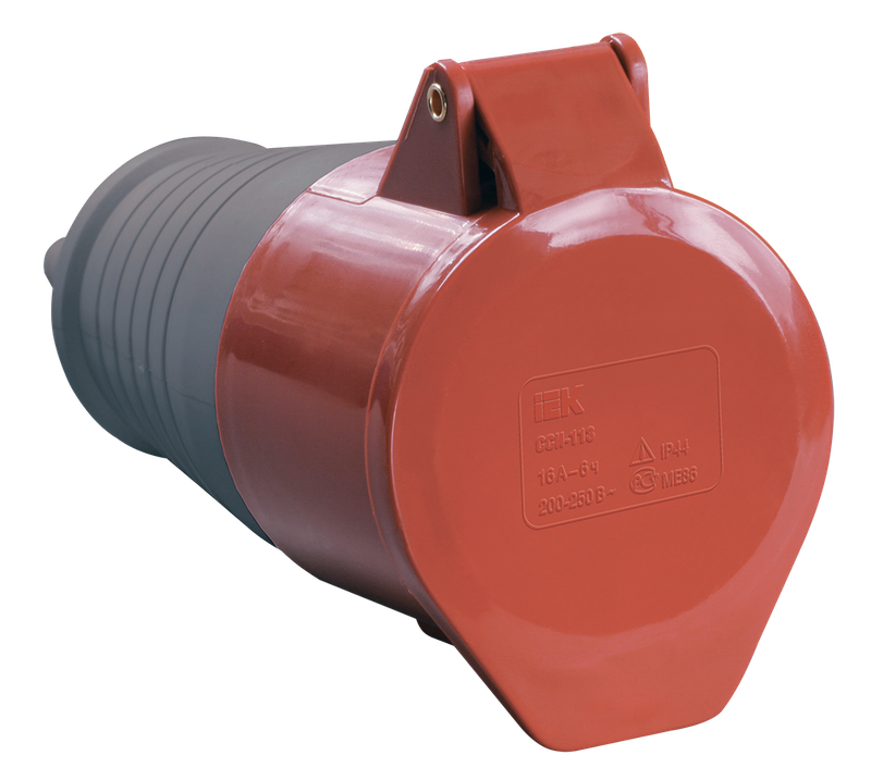 Изображение Розетка переносная ССИ-214 3Р+РЕ 16А 380-415В IP44 IEK