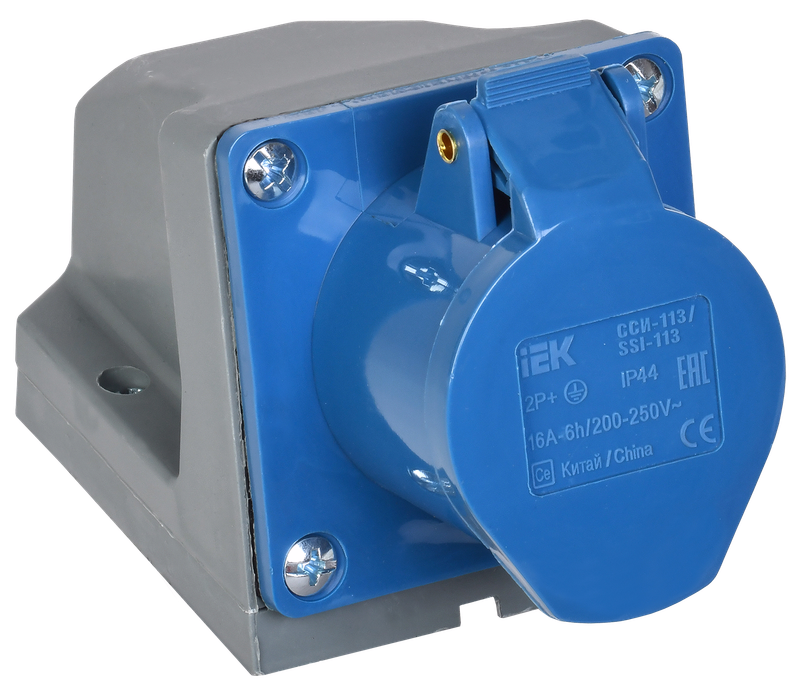 Изображение Розетка стационарная ССИ-123 2P+PE 32А 200-250В IP44 IEK
