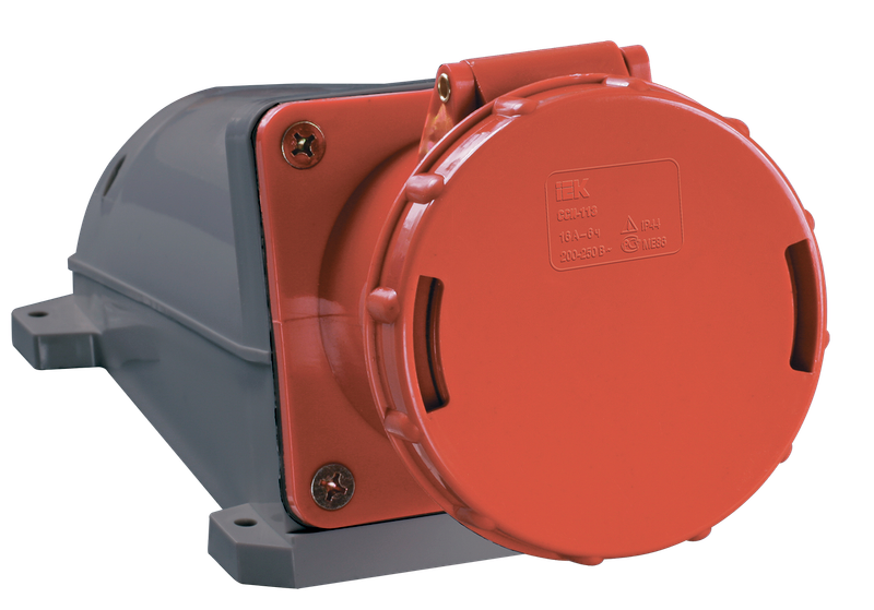 Изображение Розетка стационарная ССИ-135 3Р+РЕ+N 63А 380-415В IP54 IEK