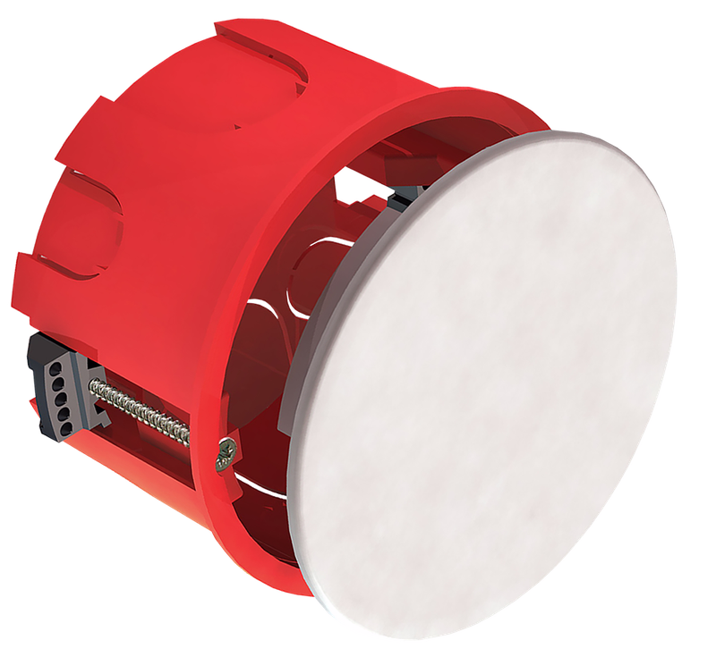 Изображение Коробка распаячная КМ41025 для полых стен безгалогенная (HF) D=80х40мм с пластиковыми лапками IEK