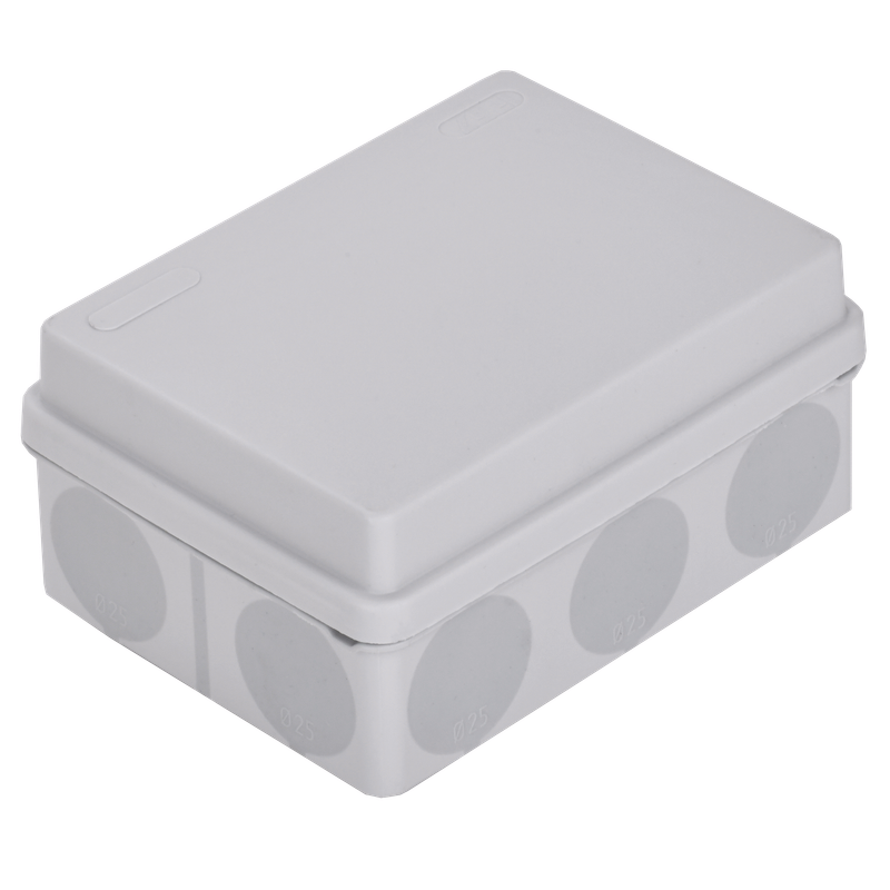 Изображение Коробка распаячная двухкомпонентная КМ42441 для открытой проводки безгалогенная (HF) 150х110х70мм IP67 10 вводов серая IEK