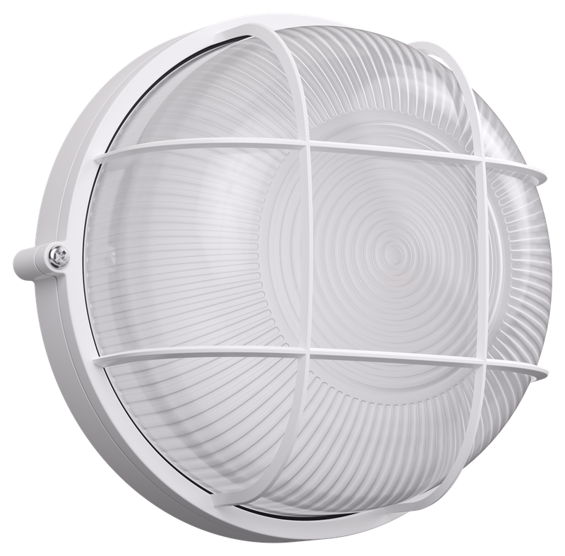 Изображение Светильник НПП1302 круг с решеткой 60Вт IP54 белый IEK