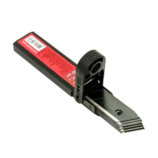 Изображение Набор сменных лезвий 18 мм СМ-60 (10 шт, вороненые, SK4, 7 сегментов) EKF